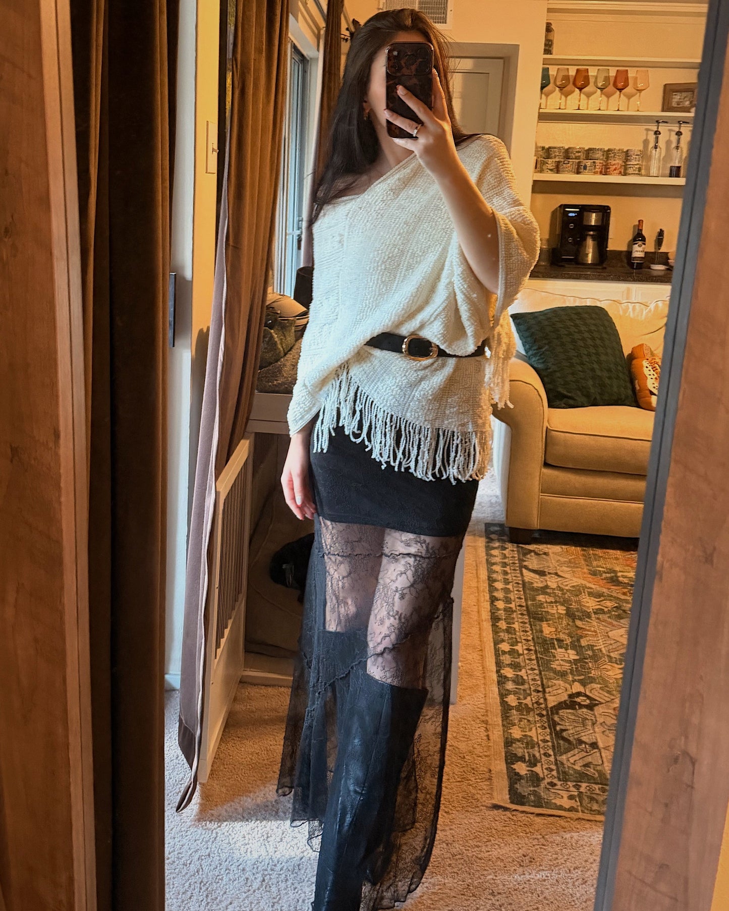 Winter Soiree Lace Skirt