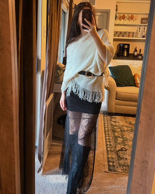 Winter Soiree Lace Skirt